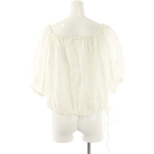 MYLAN Color Linen Volume Sleeve カラーリネン ボリュームスリーブブラウス 五分袖 ティアードロングスカート
