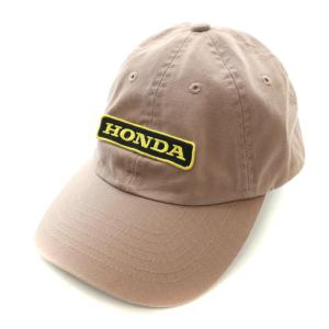 ホンダ HONDA ワッペンキャップ GOLD 帽子 ピンクブラウン /SS OS