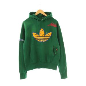 MC BADGE HOODIE パーカー プルオーバー L グリーン /HK OS