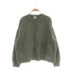 24AW ニットZIPブルゾン カーディガン M グレー /MY OS