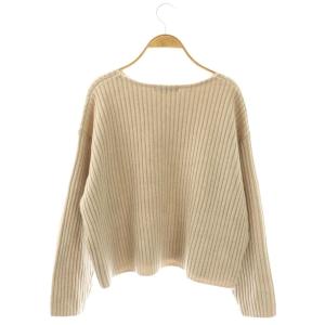 23区 24AW カシミヤブレンド クロップド ニット カットソー リブ ウール 38 ベージュ /MI OS