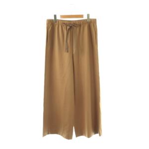 LIGHT SAXONY WIDE CROPPED CULOT ワイドパンツ ドロスト M ベージュ /ES