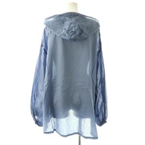 mizuiro ind mizuiroind フーデッドシャツ 長袖 シアー サックスブルー /DO OS