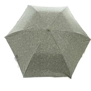 フラワープリント折りたたみ傘 雨 ブルーグレー /SS OS SH