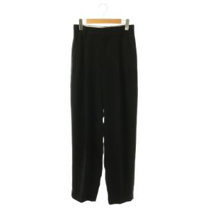 GEORGETTE TUCK PANTS タックパンツ テーパード 36 ブラック /HK OS