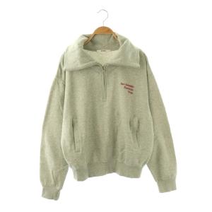 25SS スキッパーロゴスウェット ハーフジップ 長袖 F グレー /HK OS