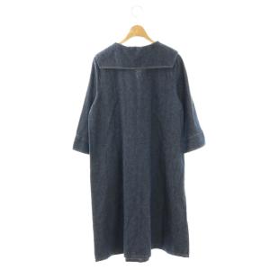Jocomomola de Sybilla コットンリネンワッフルワンピース プルオーバー 40 ネイビー /CX OS
