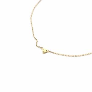 NOJESS K18 ダイヤ0.01ct ハートブレスレット