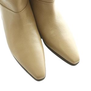 CORSO ROMA 9 ELOTTER TOPO レザーロングブーツ 37 ベージュ
