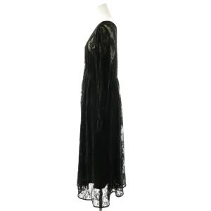 Ameri VINTAGE 2WAY LAYLA LACE DRESS ワンピース ロング丈 長袖 レース F 黒 ブラック 01920520411