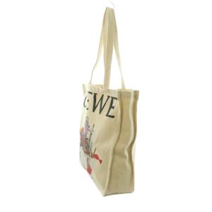 LOEWE ノベルティ クラフテッドワールド展 トートバッグ キャンバス プリント アイボリー マルチカラー /MI