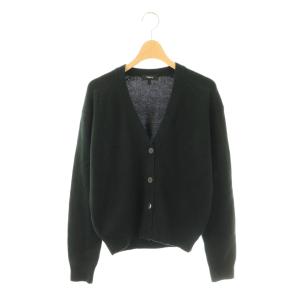 Clean Cottoncash LS Cardigan カーディガン ニット S カシミヤ混 黒 ブラック