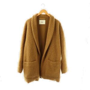 WOOL SHAGGY ROBE JACKET ジャケット ウール アウター M 茶 ブラウン GL14487