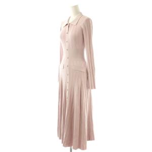 SNIDEL 25AW フロントボタンニットワンピース F ピンク ロング 長袖 /AU