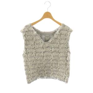 24AW ツィードニットジレ ベスト F グレー /HK OS