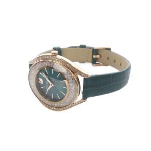 SWAROVSKI Crystalline Aura 腕時計 グリーン×ゴールドカラー 5644078