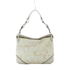 COACH チェルシー オプティック シグネチャーホーボー バッグ ハンドバッグ ベージュ シグネチャー柄 フロントポケット