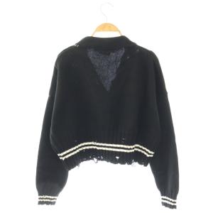 MARNI 25AW ダメージショートカーディガン 40 ブラック CDMD0223Q0
