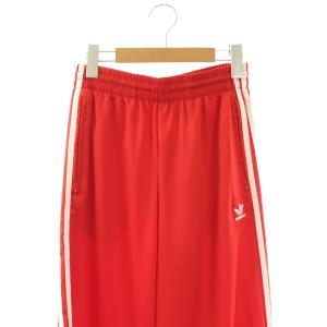 adidas Originals サテンワイドレッグトラックパンツ イージー M レッド ホワイト IP2959 /DO OS