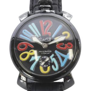 MANUALE 48 手巻き 腕時計 2針 黒 ブラック 5010 02S /SR