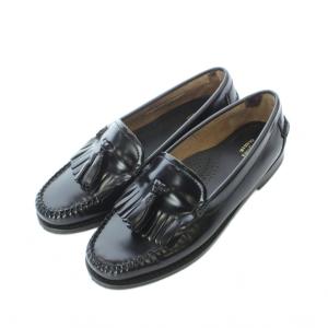 Weejuns ローファー モカシン レザー 本革 37 23.5cm 黒 ブラック タッセル モカシン縫い