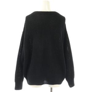 GALERIE VIE 25SS ペーパーヤーン クルーネックプルオーバー ニット セーター F ブラック /MY OS