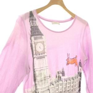 PAUL SMITH 転写長袖Tシャツ カットソー XL ラベンダーピンク マルチカラー /DO OS