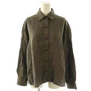 24SS Linen シャツ ブラウス 長袖 モカブラウン /CX OS