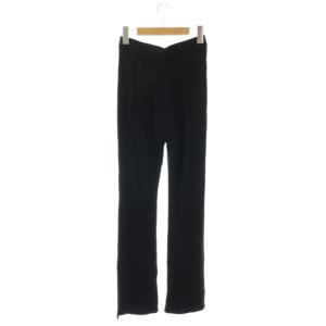 Deuxieme Classe 24SS Viscose rib パンツ フレア リブ ブラック /HK OS