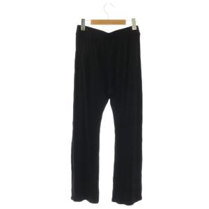 Deuxieme Classe 24SS Viscose rib パンツ フレア リブ ブラック /HK OS