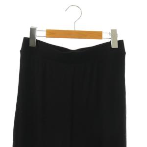 Deuxieme Classe 24SS Viscose rib パンツ フレア リブ ブラック /HK OS