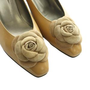 Christian Dior フラワーモチーフパンプス 5 ベージュ /SS OS