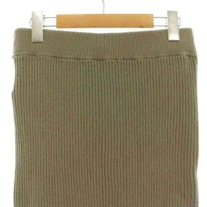 L'Appartement 24SS Boucle Slit Long Skirt スカート タイト リブ カーキ /CX OS