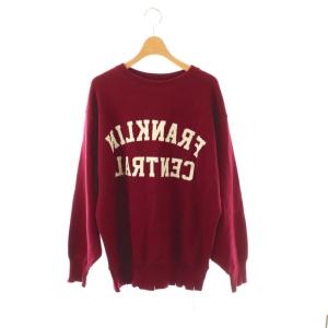 セントジョンズサードクラブ FRANKLIN CENTRAL KNIT ニット 長袖 S ワイン /YO