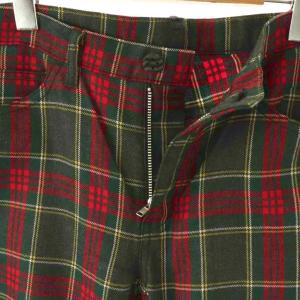 COMME des GARCONS HOMME PLUS AD2012 PK-P046 チェックパンツ スリム S レッド マルチカラー /ES OS