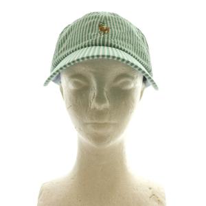 POLO RALPH LAUREN ストライプキャップ 帽子 OS ミントグリーン 白 ホワイト /SS OS