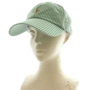POLO RALPH LAUREN ストライプキャップ 帽子 OS ミントグリーン 白 ホワイト /SS OS