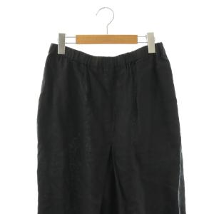 JOURNAL STANDARD 24SS タックキュロット パンツ リネン ワイド 38 黒 ブラック /AU