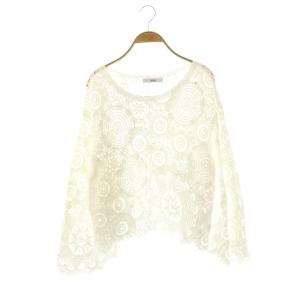 25SS カットソー エンブロイダリー F 白 ホワイト 長袖 /AU