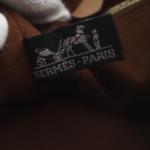 HERMES フールトゥ PM トートバッグ ハンドバッグ キャンバス ブラウン /YO32 OH