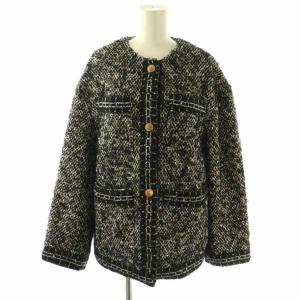 23AW CHAUMES Tweed Jacket ブラック ホワイト