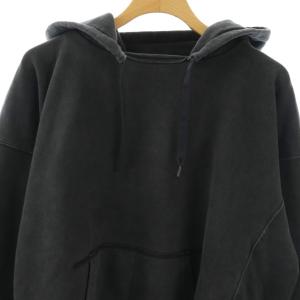 REMI RELIEF SP加工裏毛BIGサイズパーカー プルオーバー 長袖 M チャコールグレー /HK OS