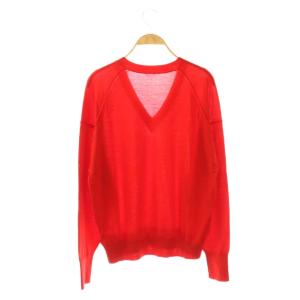 L'Appartement 24AW WISH High Gauge V Neck Pullover ニット セーター 長袖 レッド