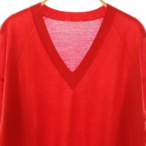 L'Appartement 24AW WISH High Gauge V Neck Pullover ニット セーター 長袖 レッド
