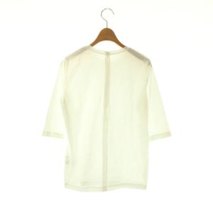 SHE Tokyo バックジップ5分袖カットソー 七分袖 1 ホワイト /ES OS