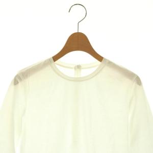 SHE Tokyo バックジップ5分袖カットソー 七分袖 1 ホワイト /ES OS