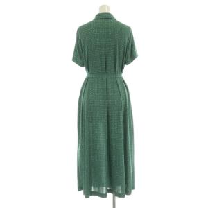 MACKINTOSH LONDON バスケットウィーブワンピース シャツワンピース 総柄 38 グリーン /MY OS