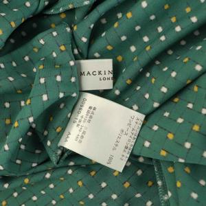 MACKINTOSH LONDON バスケットウィーブワンピース シャツワンピース 総柄 38 グリーン /MY OS