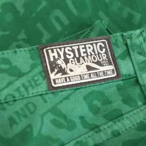 HYSTERIC GLAMOUR 総柄 スキニーパンツ スリムパンツ S グリーン /DF OS