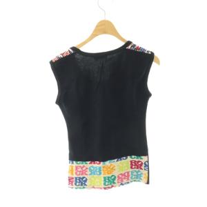 HYSTERIC GLAMOUR ロゴタンクトップ カットソー ブラック マルチカラー /DO OS